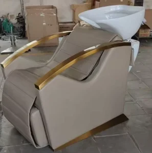 Modern Hair Salon Massage Shampoo Chair Salon Furniture Backwash Units Hair Washing Chair with Basin