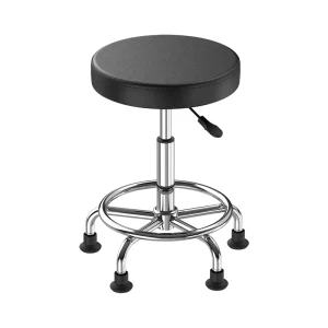 Modern Heavy Duty Black Iron PU Lab Chair Adjustable Backrest Seat Height for Commercial Use Laboratories Clean Rooms