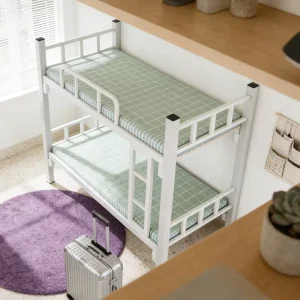 Modern Heavy Duty Double Metal Bunk Beds with Sturdy Iron Frame Full Size Warranty for Dormitories