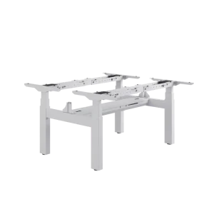 Modern Heavy Duty Dual Sided Electric Steel Standing Desk Frame 4 Motor 3 Stage Sit Stand Workstation for Home Office