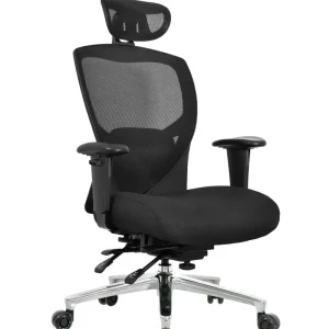 Modern Heavy Duty Ergonomic Executive Office Chair 24 7 Long Hour Working Inflatable Lumbar Support Adjustable Headrest Backrest