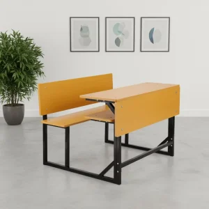 Modern Heavy Duty Metal Two Seater Comfortable Student Desk Chair School Standard Size Double Seat Bench Bedroom Use