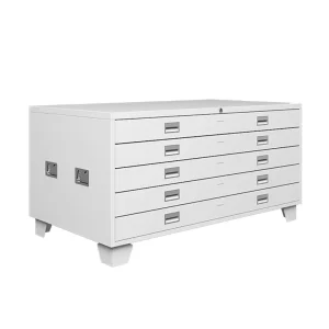 Modern Heavy Duty Steel A1 Paper Filing Cabinet with 5 Drawers and Key Lock for School Workshop & Hotel Use