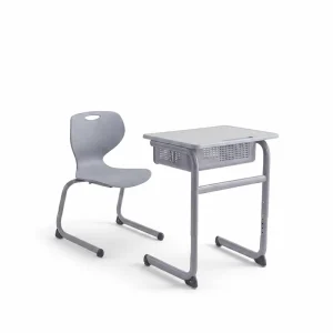 Modern Height Adjustable Student Desk Chair Set for Primary and Middle School Metal MDF Material 1 Year Warranty