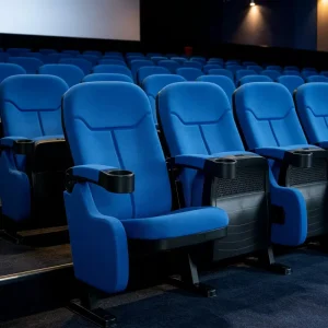 Modern High Cost Effective Ergonomic Foldable Comfortable Cinema Seats Theater Furniture Steel Frame Fabric Auditorium