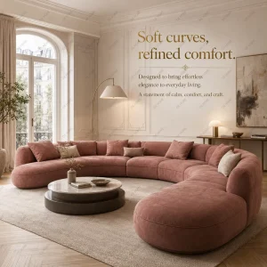 Modern High-End 10-Seater Corner U-Shaped Sectional Sofa Set with Chaise Fabric Covered Wood Legs Eco-Friendly Design