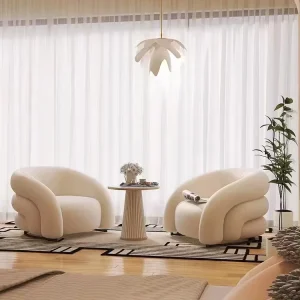 Modern High End Tufted Reclining Sofa Chair Fabric Frame Single Lounge Chair Living Room Hotel Furniture Villas Apartments Malls