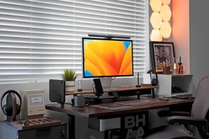 Modern High End Walnut Standing Desk Metal Upper Height Adjustable (720-1170mm) Stable Furniture Office