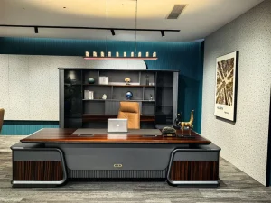 Modern High End Wooden Office Seat Simple Comfortable Desk for Director Manager CEO Boss Panel Wood Style for Villa Application