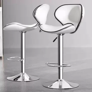 Modern High Kitchen Counter Stool Chair Leather PU Bar Stools With Steel Frame Furniture Restaurant Bar Stools