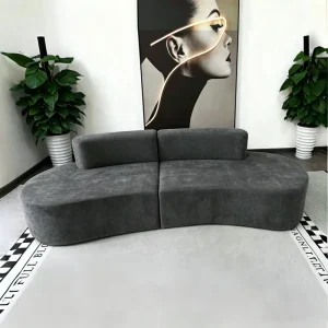 Modern High Quality Cashew Sofa Square Design Vacuum Compression Sofa Bed Two Seat for Small Living Room