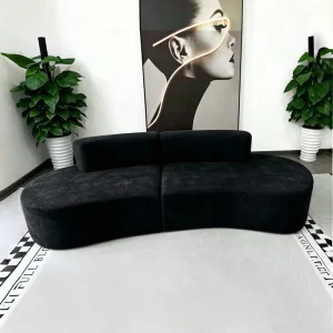 Modern High Quality Cashew Sofa Square Design Vacuum Compression Sofa Bed Two Seat for Small Living Room