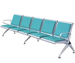 Modern High Quality Stainless Steel Frame and Leather Cushion Waiting Chair Airport Chair