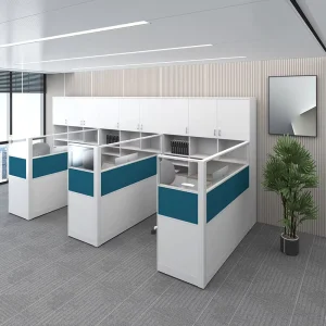 Modern High Wall Office Cubicle Design Factory Direct Modular 4 Seat Office Workstation Cubicle for 4 Person