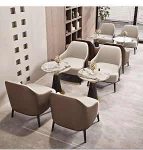 Modern High end Wood Multifunctional Hotel Table and Chair Set for Commercial Use in Sales Offices Hotel Lobbies Leisure Areas
