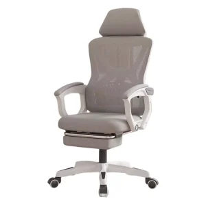 Modern Home Comfortable Computer Chair Ergonomic Reclining Rotatable Office Chair with PVC + Mesh Fabric Soft Cover