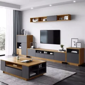 Modern Home Furniture Living Room Furniture Set Wood TV Stand Center Coffee Table With Drawer
