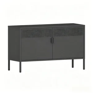 Modern Home Furniture Steel TV Stand Double Swing Doors Living Room Bedroom Low Cabinet Multi functional Sideboard Locker