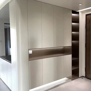 Modern Home Furniture Wooden Shoe Rack Storage Cabinet Space Saving Shoe Organizer Shelf for Corridor Living Room Entrance