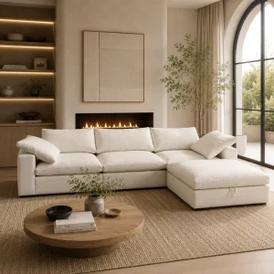 Modern Home Living Room Sofa Bed Luxury Villa Furniture Set Comfortable for Five-star Hotel Lobbies