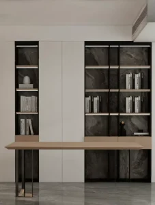 Modern Home Office Apartment Living Room Hotel School Bookcase Floor Mount Desk Storage Combination EU Standard Finish