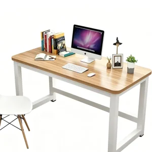 Modern Home Office Desk Large Surface PC Laptop Writing Table Heavy Duty Metal Leg Study Work Desk for Bedroom Study Room
