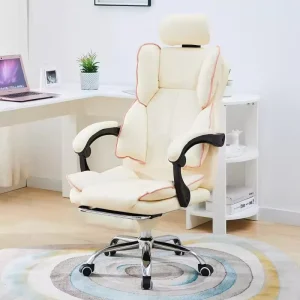 Modern Home & Office Ergonomic Lift Chair with PU Leather Backrest and Sedentary Seat Footrest and Headrest Included