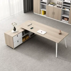 Modern Home Office Executive Desk L Shape Manager Office Furniture with Drawer
