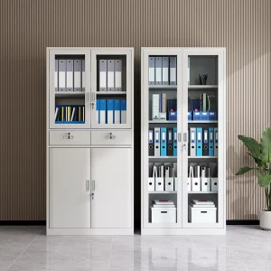 Modern Home Office Metal Filing Cabinet 5 Layers High Security Lock Adjustable Shelves Ergonomic Handles Knock down Structure