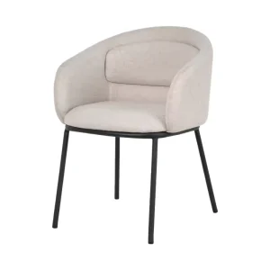 Modern Home Office and Hotel Dining Chair with Upholstered Backrest Metal and MDF Panel for Home Furniture
