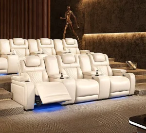 Modern Home Theater Seating Sofa Comfortable Movie Theatre Reclining Seats for Home Cinema & Auditorium Movie Nights