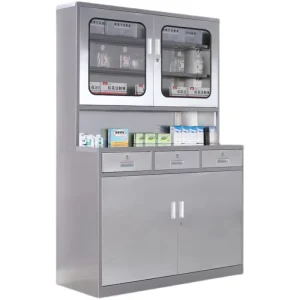 Modern Hospital Clinic Medicine Storage Cabinet with Drawers Durable Steel Multi Function Commercial Furniture