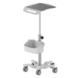 Modern Hospital ECG Ventilator Ultrasound Workstation Emergency Trolley Cart with Foldable Lightweight Design Adjustable Height