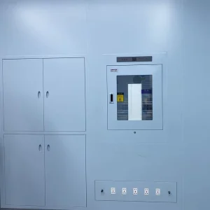 Modern Hospital Modular Hidden Frame Stainless Steel Cabinet Built-in Medical Storage Antibacterial Coating Laminar Flow Ceiling