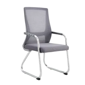 Modern Hospital Reception Elegant Chaise Leisure Waiting Steel Frame Visitor Chair, Chrome Gas Lift, Ergonomic Executive Office Chair