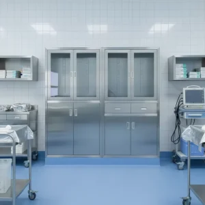 Modern Hospital Stainless Steel Medical Cabinet with Wall Mount for Laboratory Storage