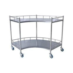 Modern Hospital Stainless Steel Medical Equipment Trolley Surgical Instrument Cart with Curved Design Durable Multi Function