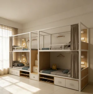 Modern Hotel Apartment Bunk Bed Steel Metal Capsule Bed for Kid Adult Use