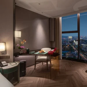 Modern Hotel Bedroom Furniture Sets Pine Wood Panel Eco Friendly Custom Manufactured for Apartment Use 5 Star Luxury