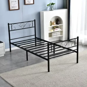 Modern Hotel Dormitory Home Bedroom Furniture Simple Iron Bed Design Single Bed Frames Queen Size Metal Bed Animal 12 Kg