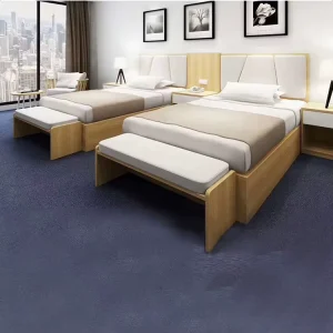 Modern Hotel Furniture Bedroom Sets Standard Bedroom Bed for Twin or Double Room for Apartment or Villa Melamine Material