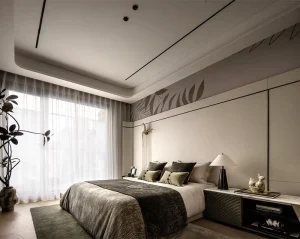 Modern Hotel Oak Bedroom Set for 5 Star Hotels & Apartments Fabric Furniture with High Grade Quality and Durable Design