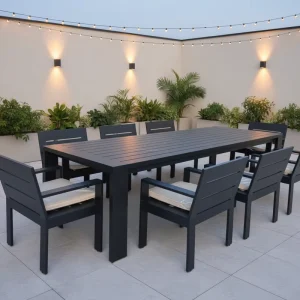 Modern Hotel Outdoor Dining Table and Chair Outdoor Dining Set Resort Garden Dining Chairs Patio Outdoor Furniture