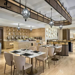 Modern Hotel Restaurant Furniture Set Customized Commercial Dining Room Furniture Cafe Shop Restaurant Table Chair Sets