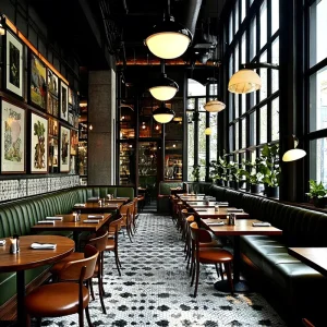 Modern Hotel Restaurant Furniture Set Square Round Wood Table L-Shaped Booth Seating Leather Chair with Table