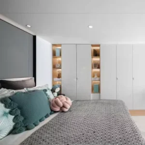 Modern Hotel Room Furniture Set with Wardrobe and Writing Desk