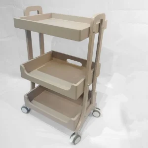 Modern Hotel Salon Trolley with ABS Tiers Easy Moving Commercial Furniture