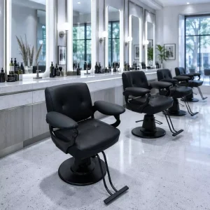 Modern Hydraulic Recliner Barber Chairs for Men Women Adjustable Durable Salon Bathroom Use Professional Haircut Furniture