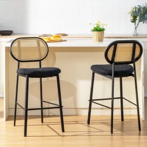 Modern Indoor Kitchen Wooden Bar Stool High Dining Chair Armless Casual for Home Bar Apartment Hotel