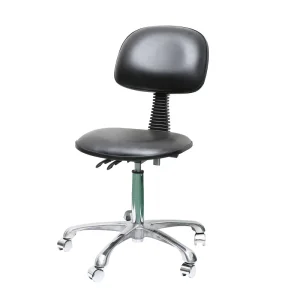 Modern Industrial Antistatic ESD PU Leather Chair Black Blue Height Adjustable Cleanroom Lab Hospital School